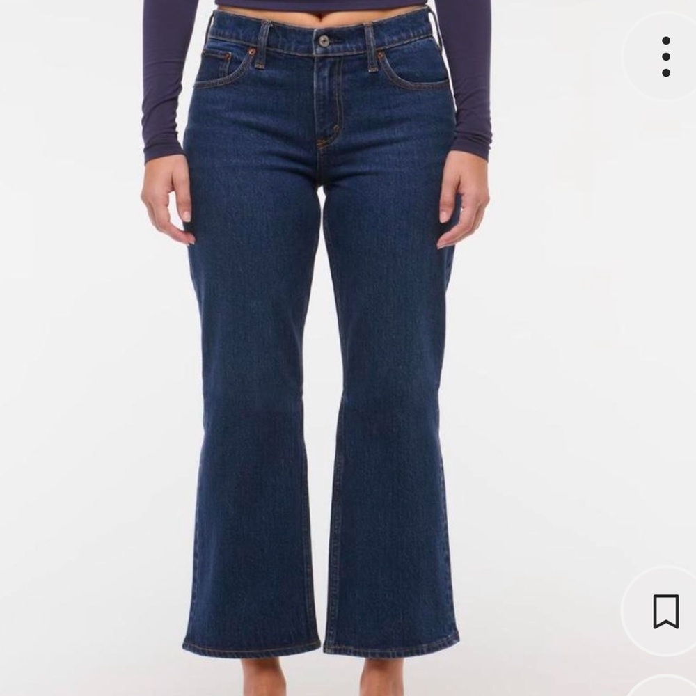 Abercrombie & Fitch Women's Dark Blue Flare Jeans